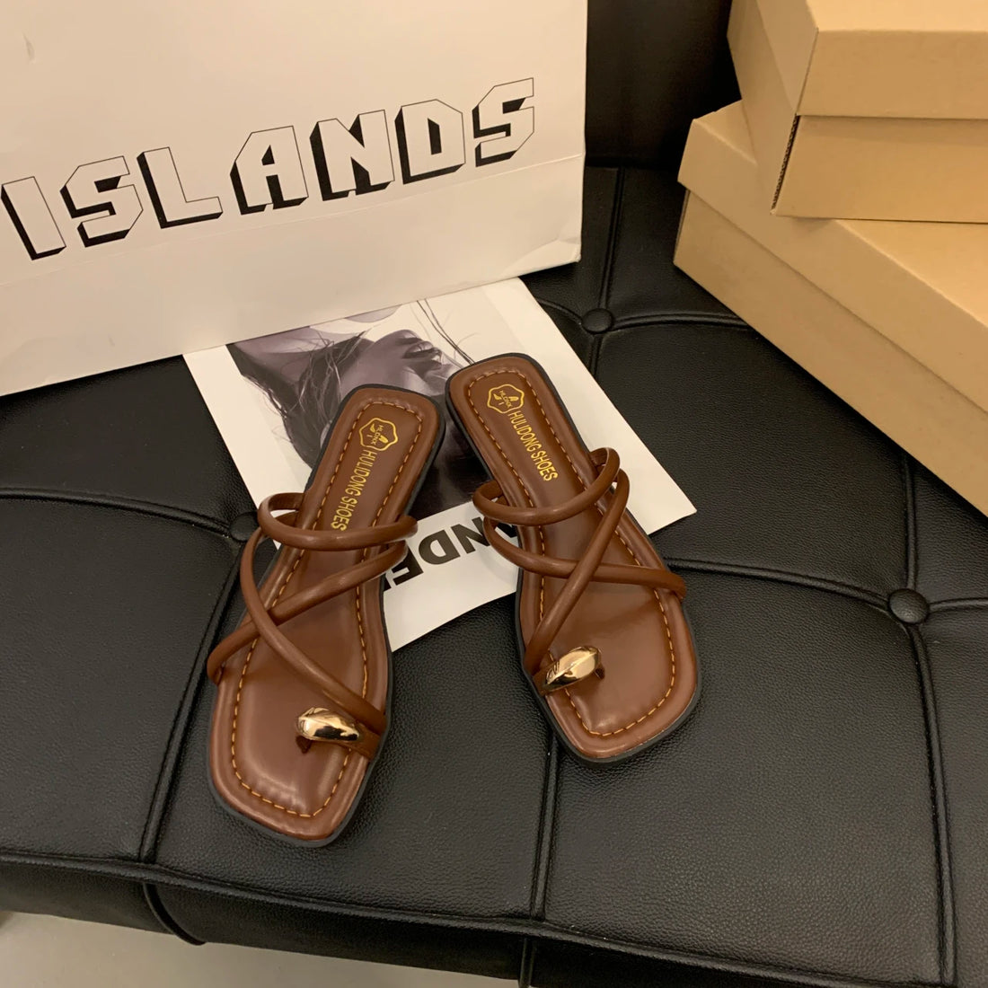 Stylish Women's Cross Strap Slide Sandals