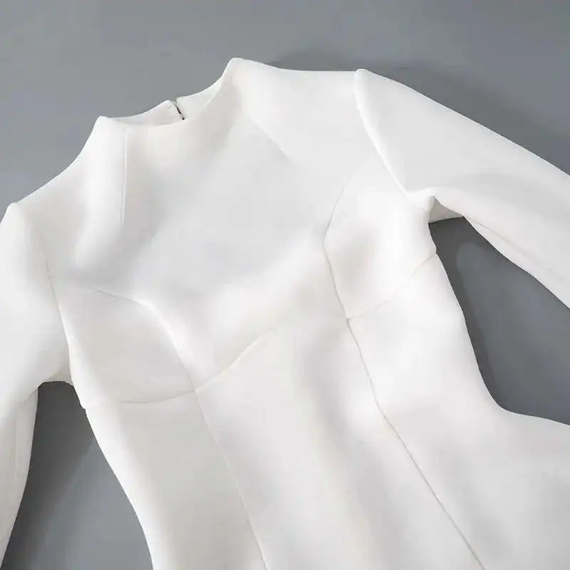 Button Backless Bodycon Short A-line Dress Women