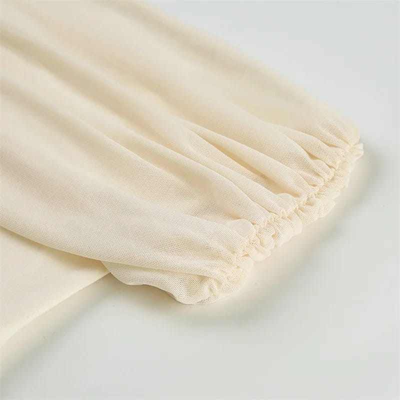 Mesh Strapless Off-shoulder Ruffled Mini Dress For Women