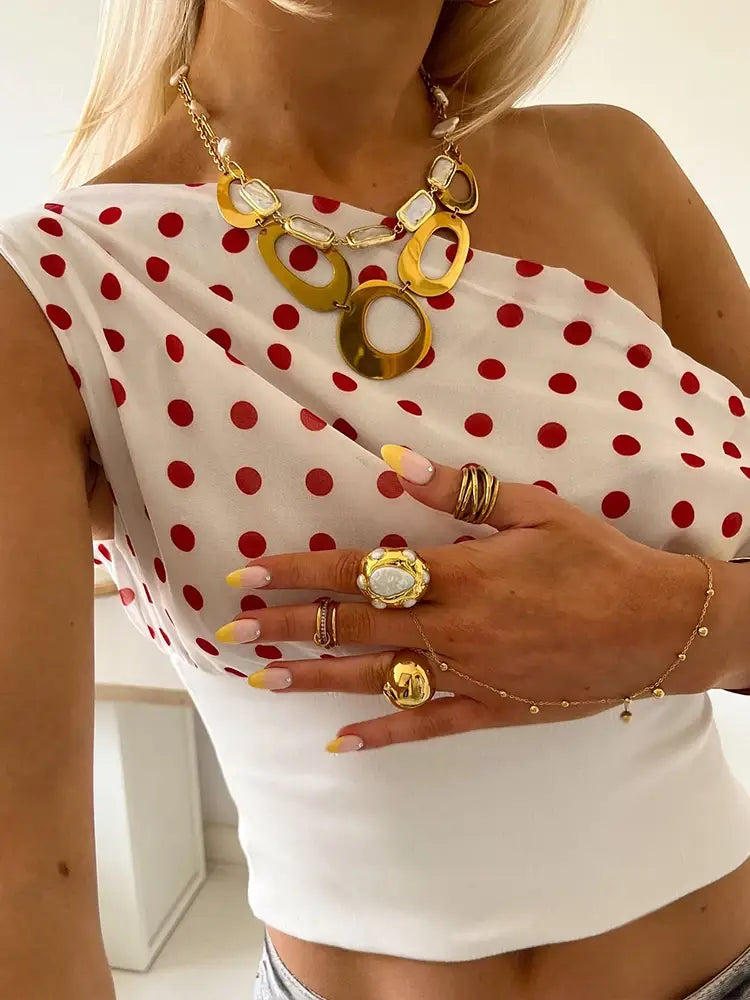 Skew Collar Off Shoulder T-Shirt Women