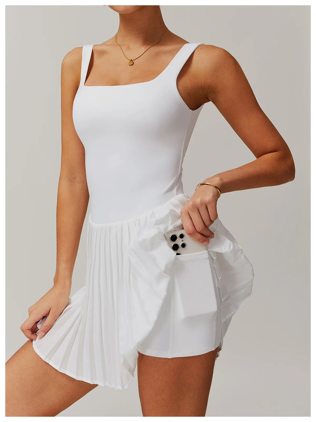 Gym Yoga Clothes Women’s Short Tennis Skirts With pocket Jumpsuit