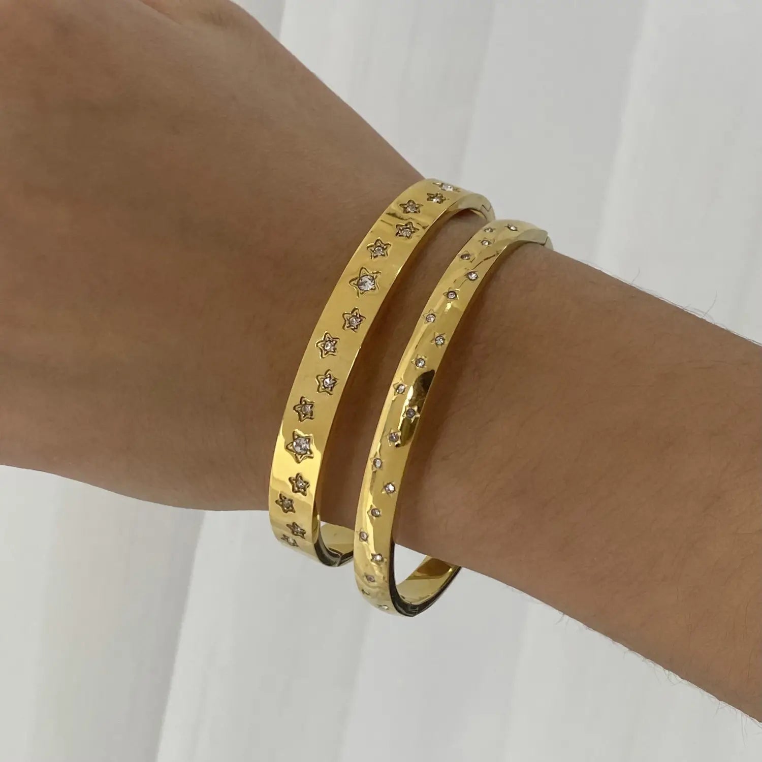 Minimalist Zircon Bracelet Star Buckle Stackable