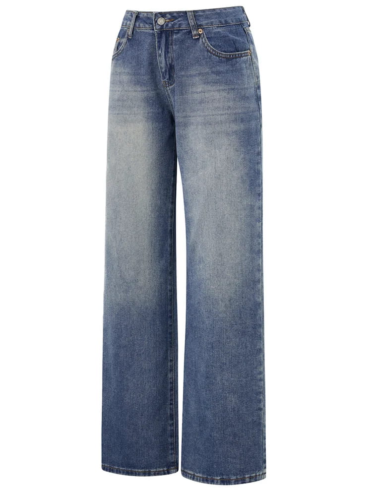 Women Wide Leg Boyfriend Jeans