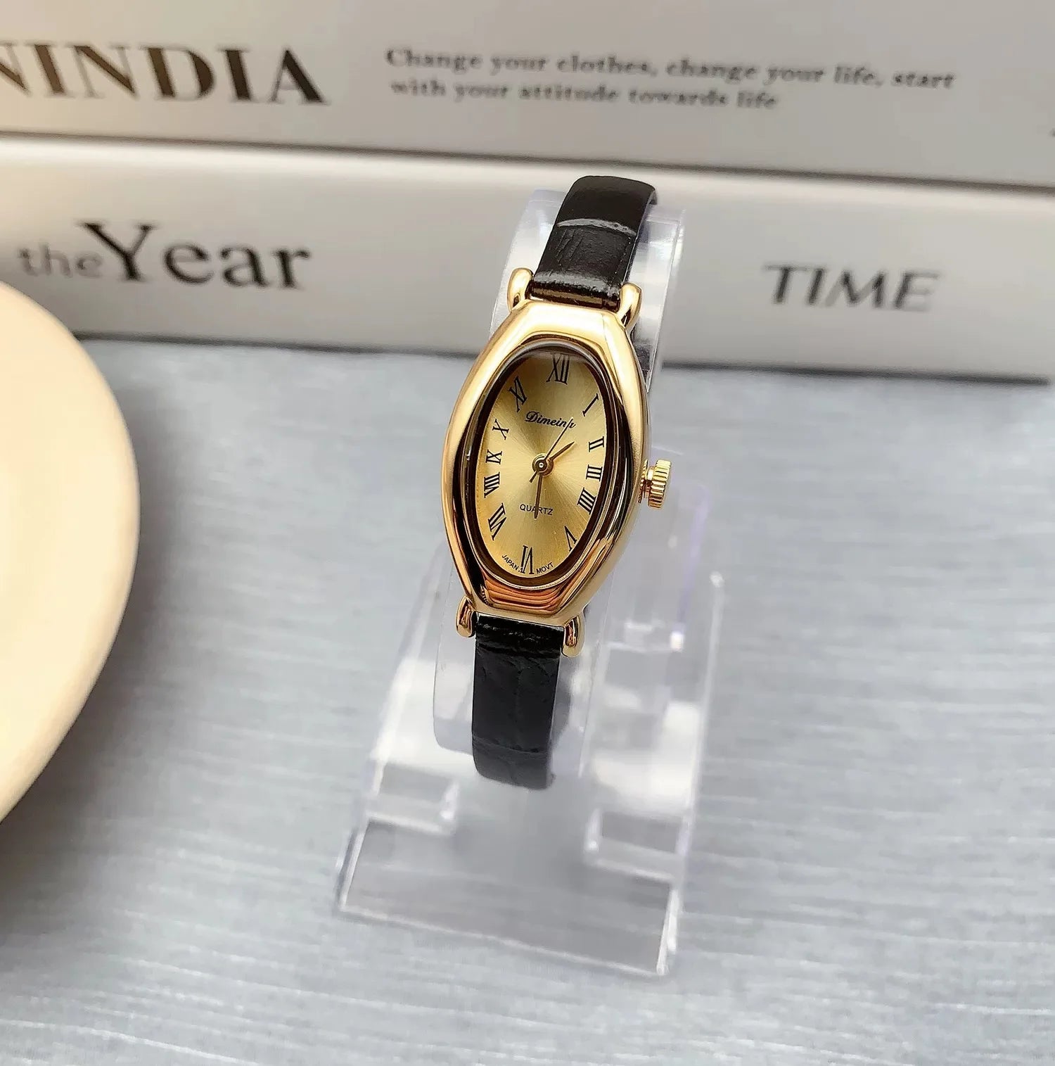 Women Quartz Watch Vintage Stainless Steel