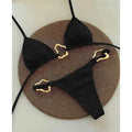 Bikini Solid Color Lace-up Split Two-piece Swimsuit for Women - Norellé