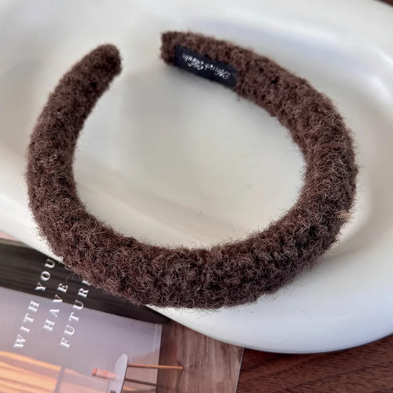 Plush Headband Wool Sponge Hair Band For Women