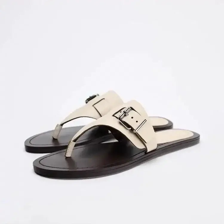 White Women Shoes Flip Flops