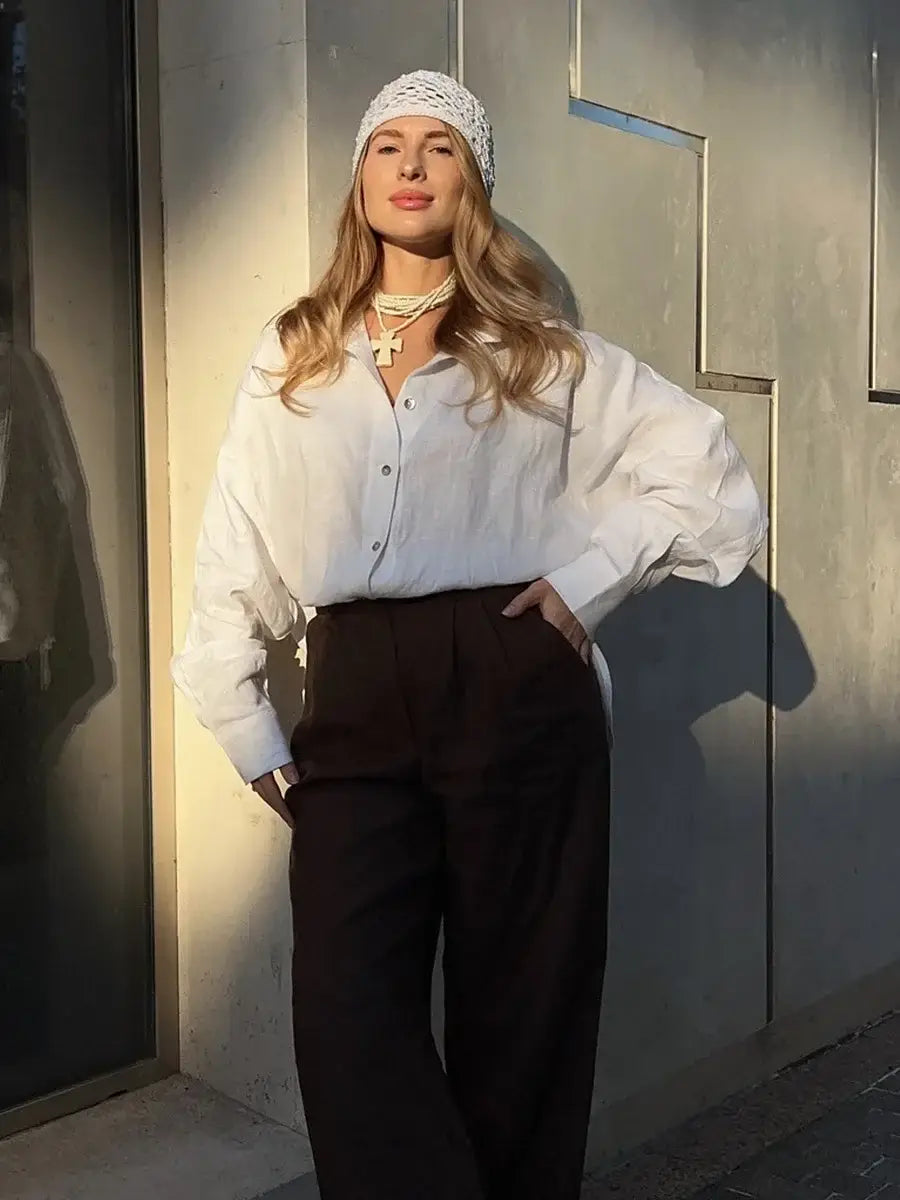 100% Cotton Versatile Lazy Casual Shirt Women’s