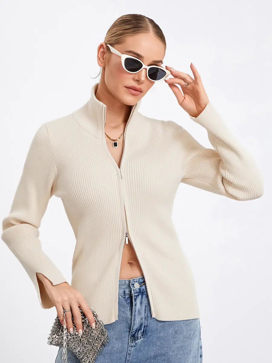 Women Zip Up Sweater