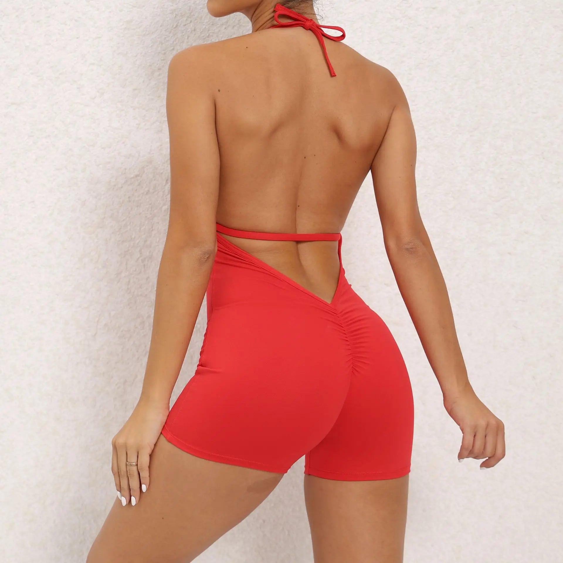 Yoga Set Backless One-Piece Suit Workout Jumpsuit Women Short Gym Rompers