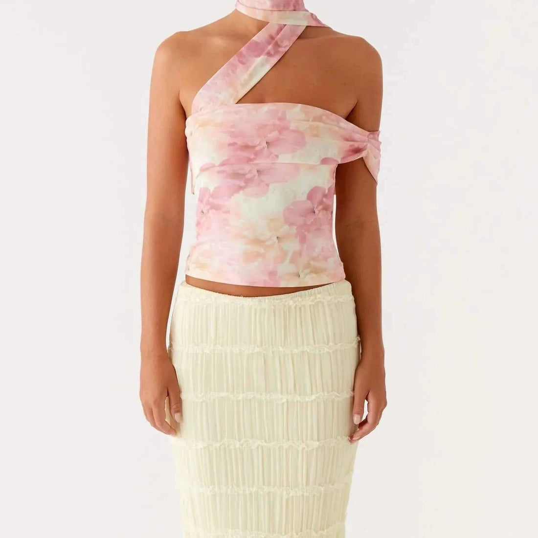 Strapless Floral Tube Top