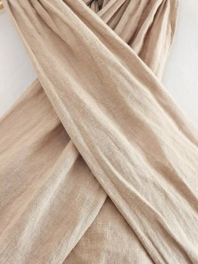 Women Linen Pants Set