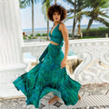 Women's Retro Bikini Printed Swimsuit, Cover Up with Skirt - Norellé