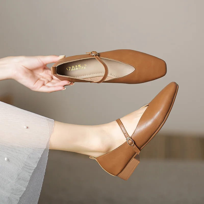 Woman Casual Square Toe Low Soft Soled Shoes