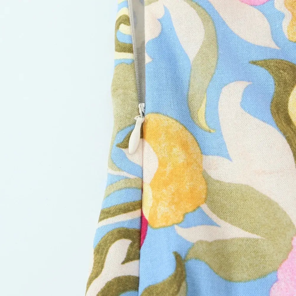 Women’s Hanging Neck Strap Pleated Long Dress