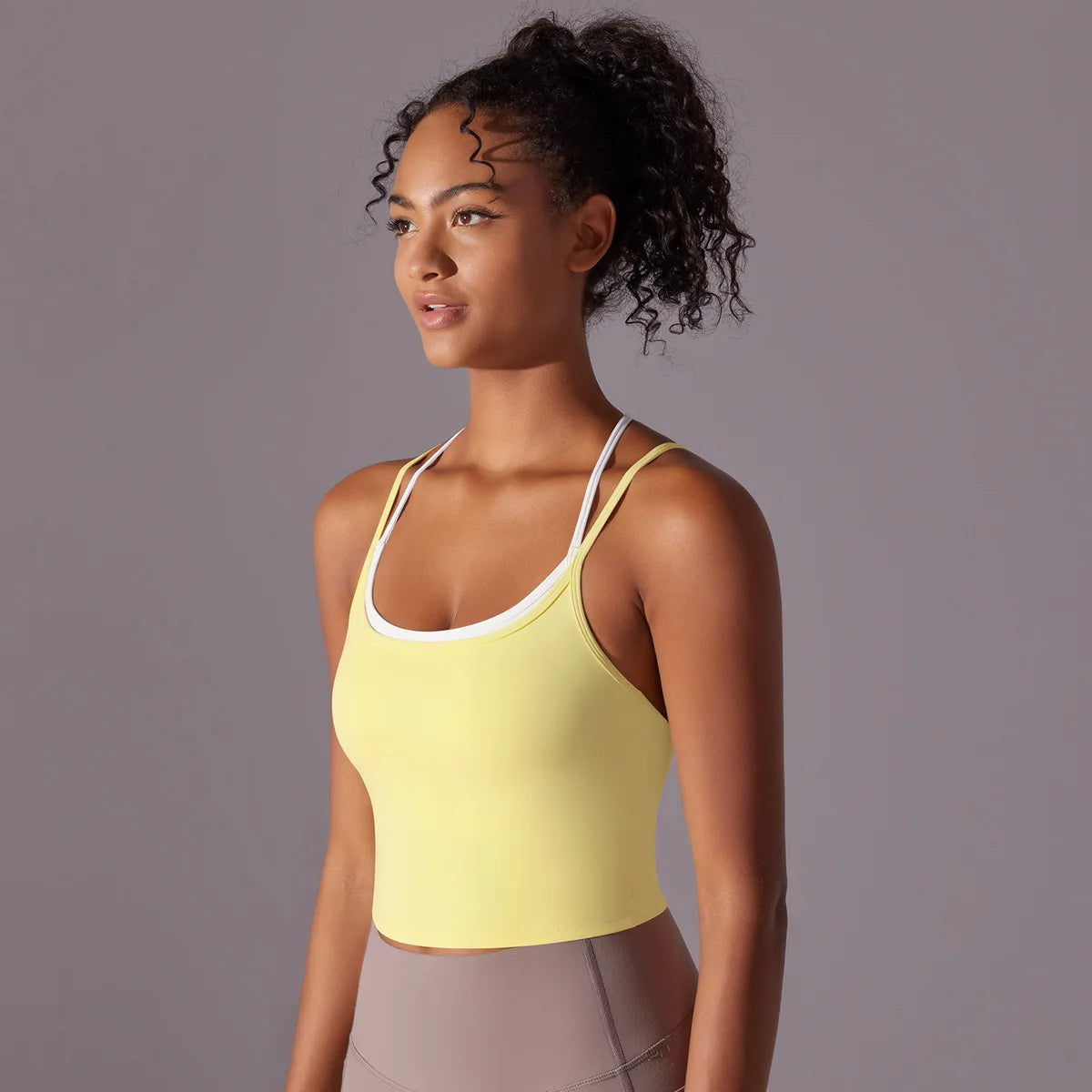 Women Solid Color Fitness Yoga Bra