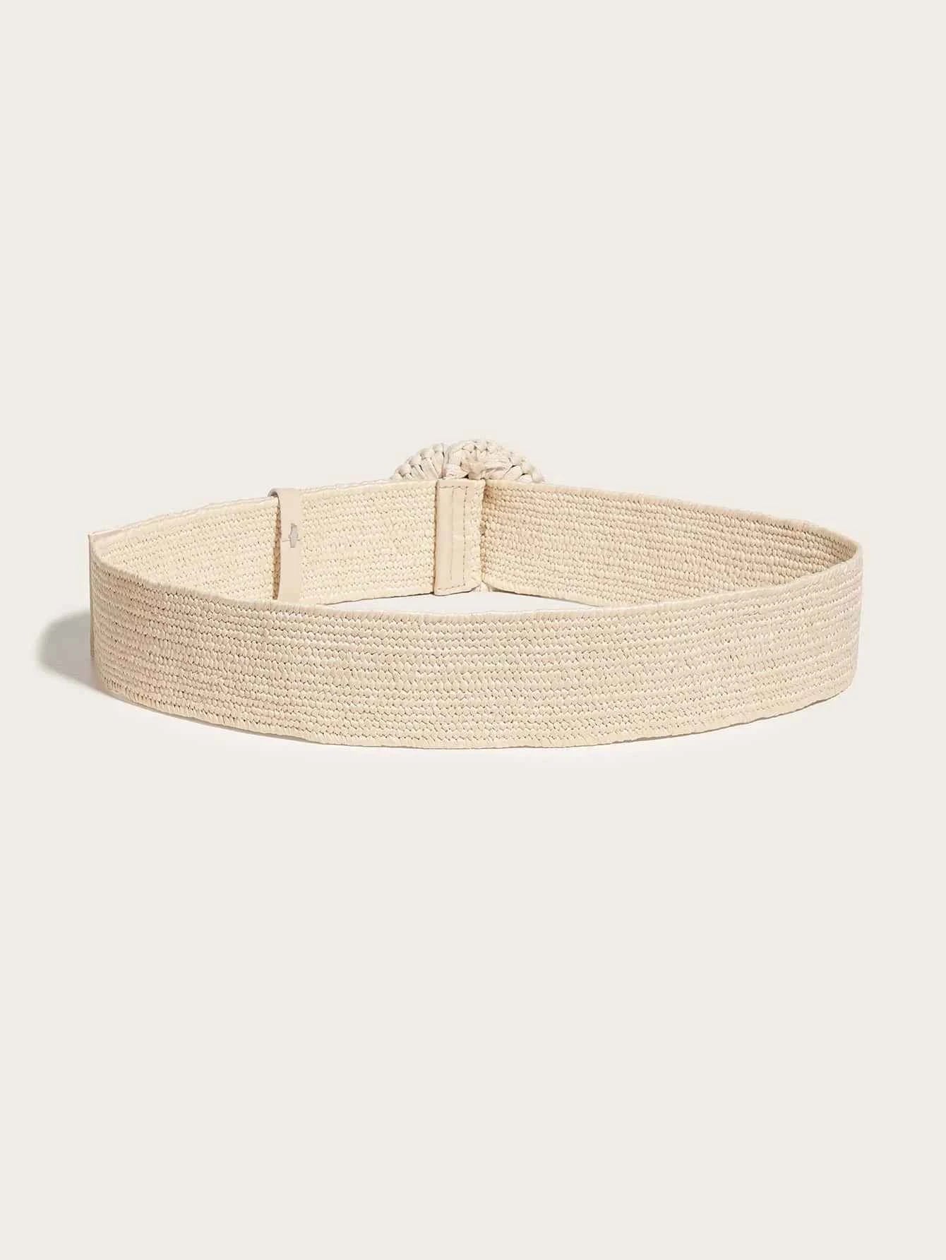 Square Buckle Rubber Band Waist Belt