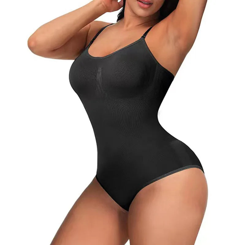 V Neck Spaghetti Strap Bodysuits Compression Body Suits