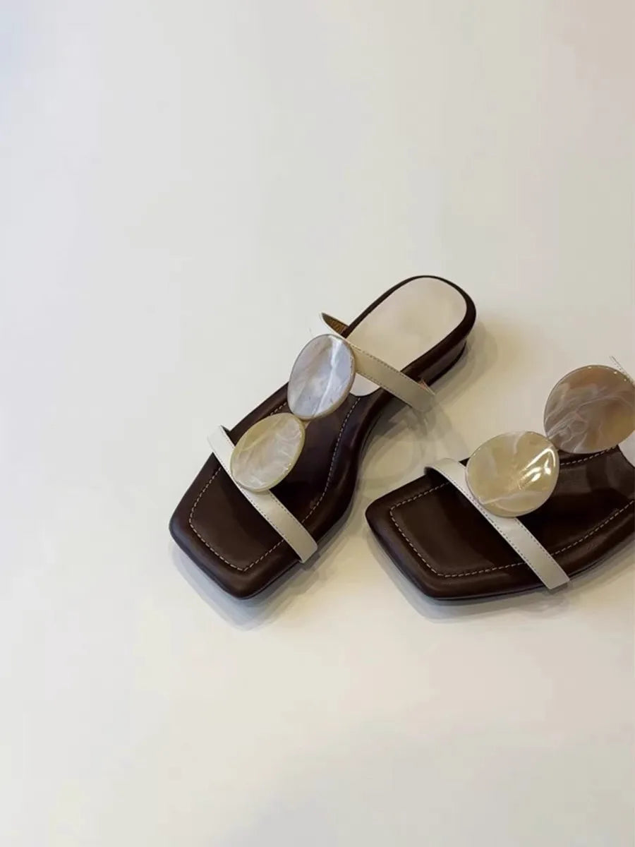 Sheepskin Version Roman Style Flat Bottom Sandals Women’s