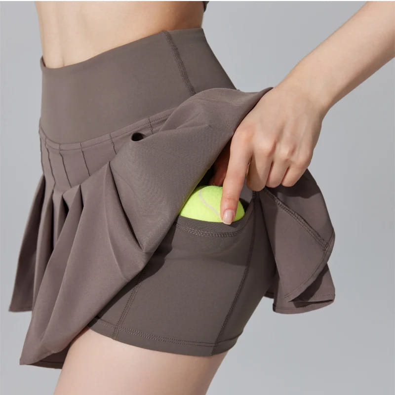 Womens Girl High Waisted Pleated Tennis Skirt