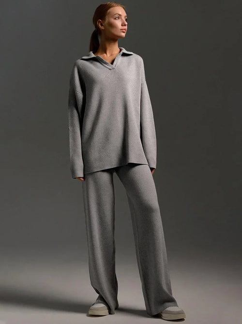 Winter Thick Women Knitted Suits Soft 2 Pieces Sets - Norellé