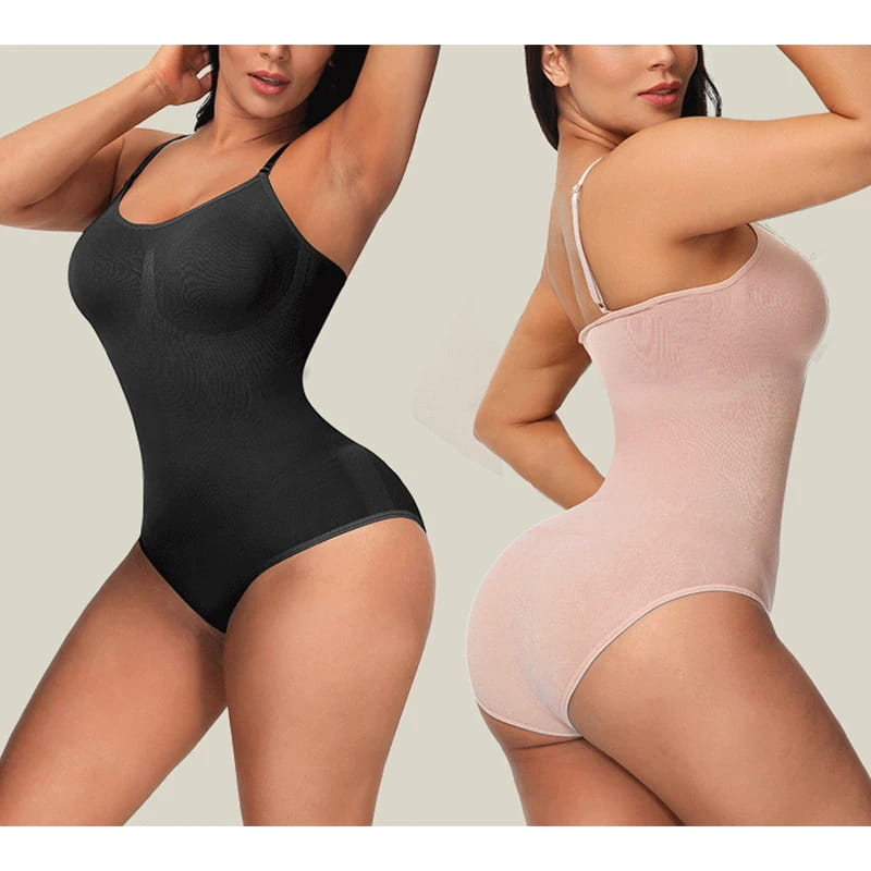 V Neck Spaghetti Strap Bodysuits Compression Body Suits