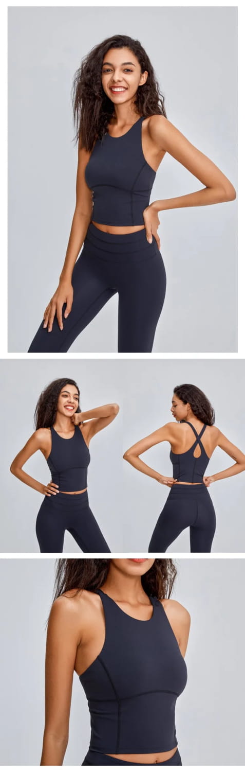 Comfy Cross Back Wide Strap Push-up Sports Bra