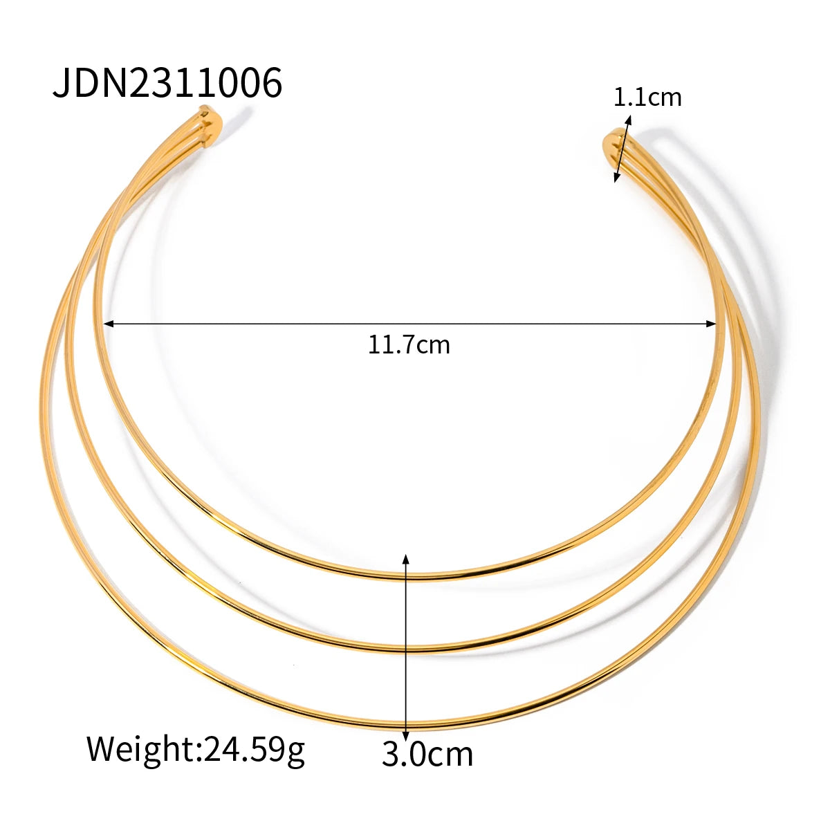 Stainless Steel Simple Three-layer Necklace