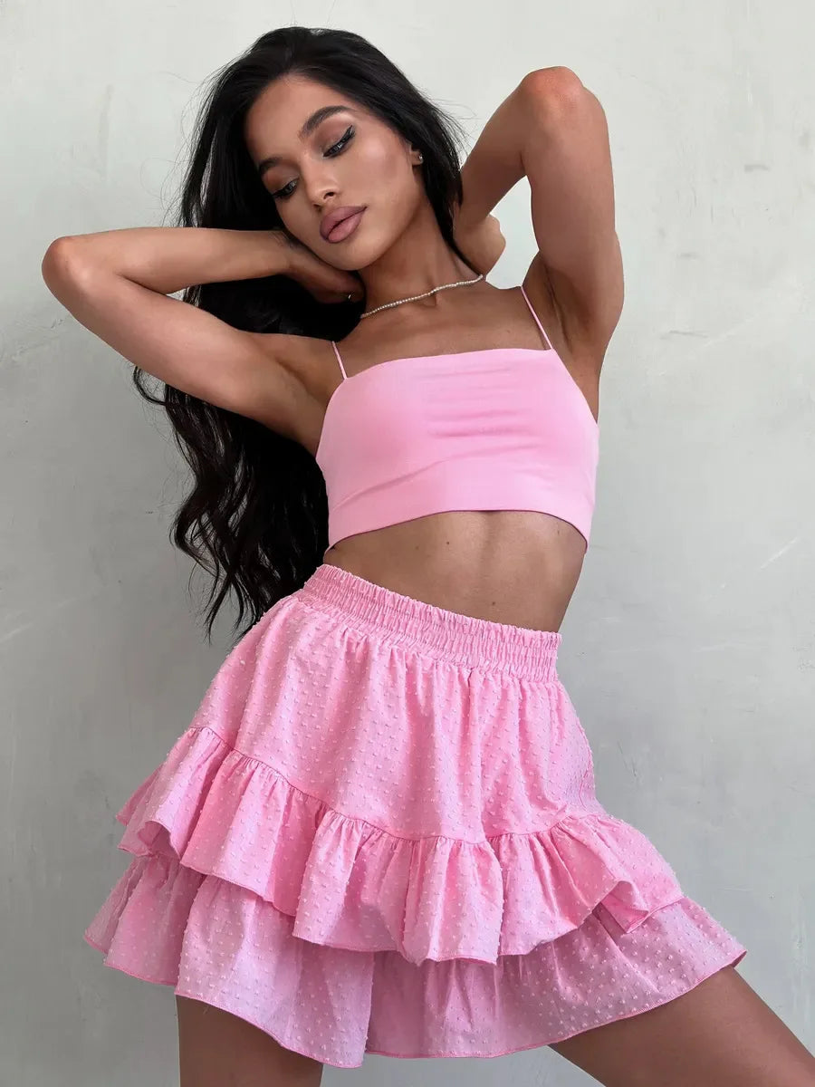 Casual Ruffled Shorts For Women