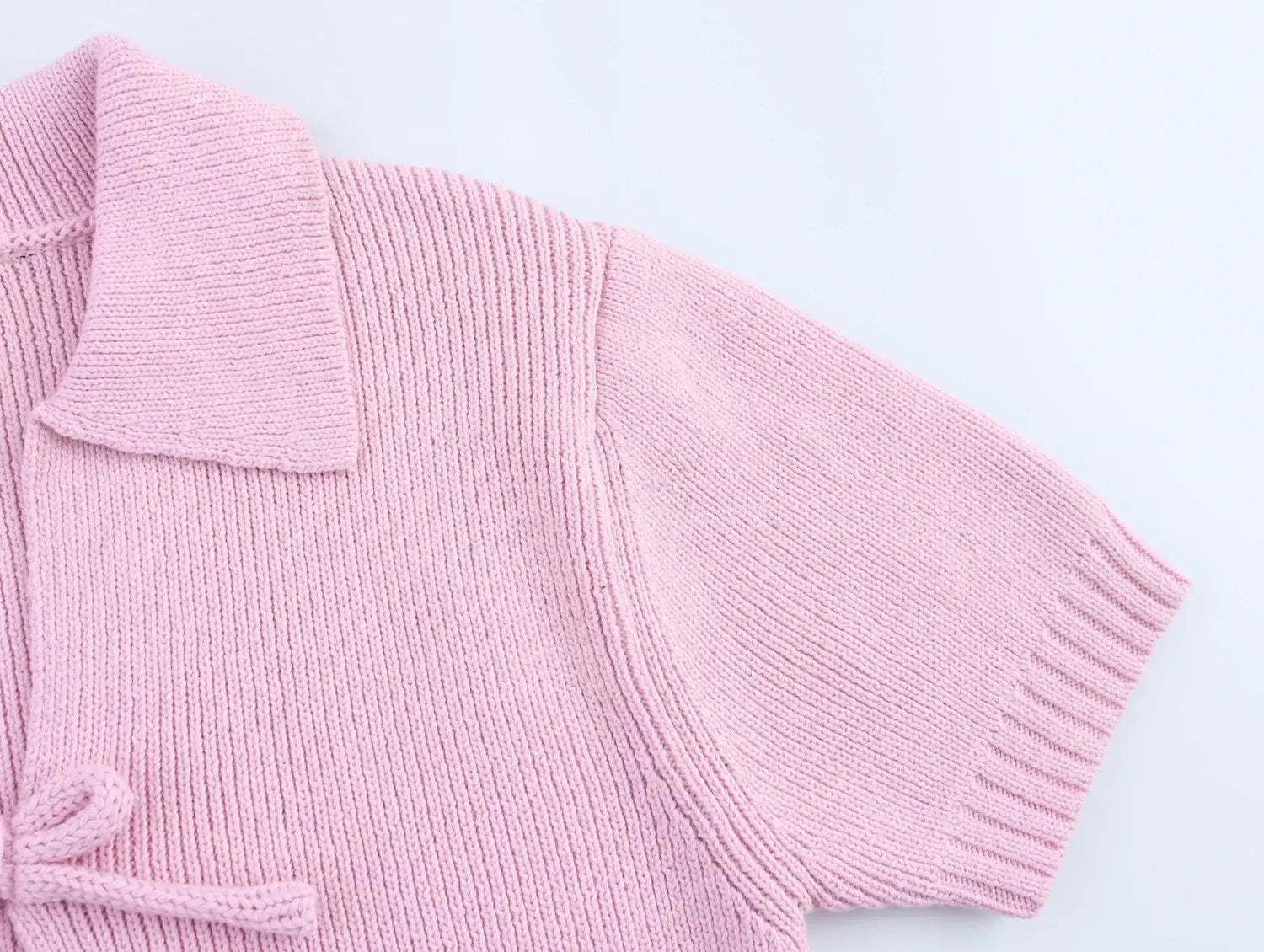 Women Bow Tie Coat Casual Knitted Cardigan