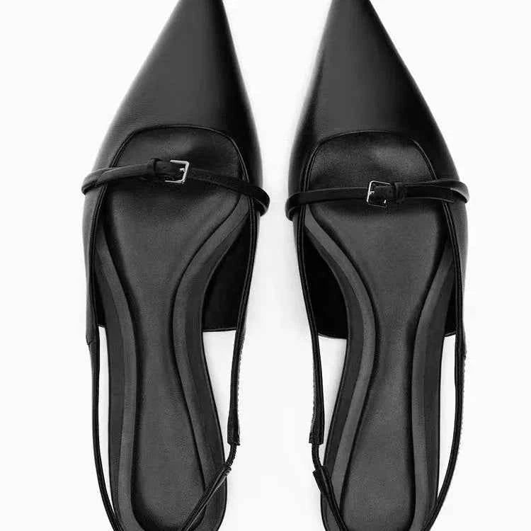 Women Sandal Pointed Toe Shallow Slip on Ladies Shoes