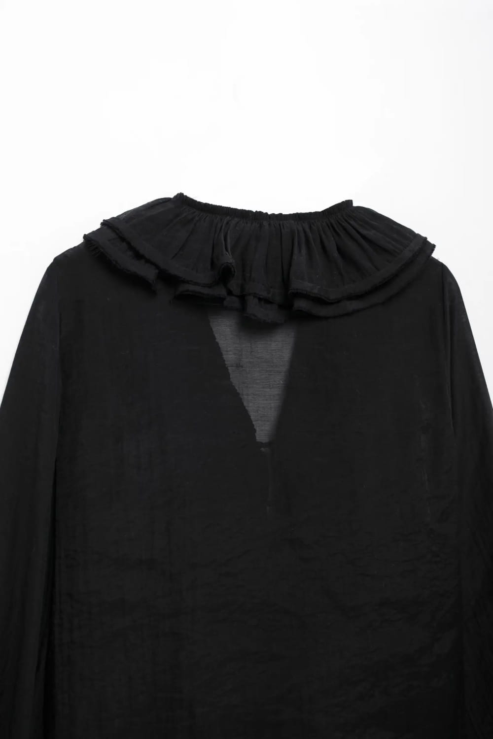 Elegant Women’s Tierred Ruffles Blouses V-Neck Long Sleeve Loose Shirt