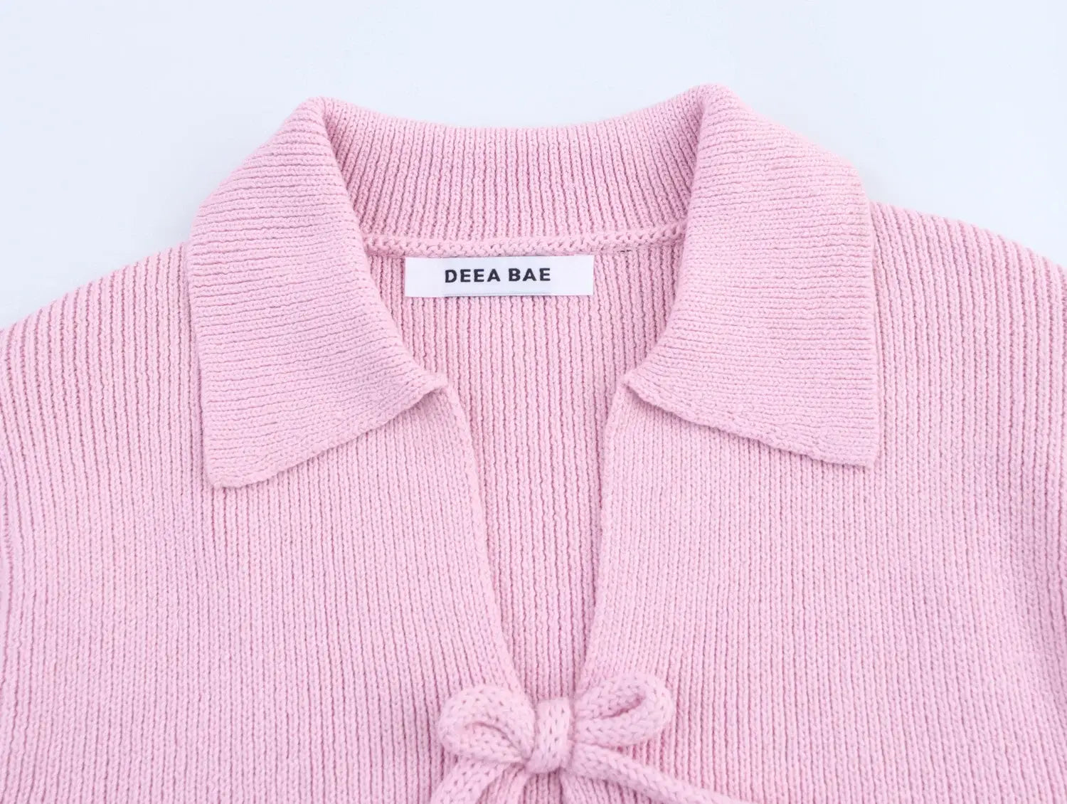 Women Bow Tie Coat Casual Knitted Cardigan