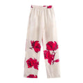 Women's Clothing  Casual Temperament Printed Suit Jacket Pants Set