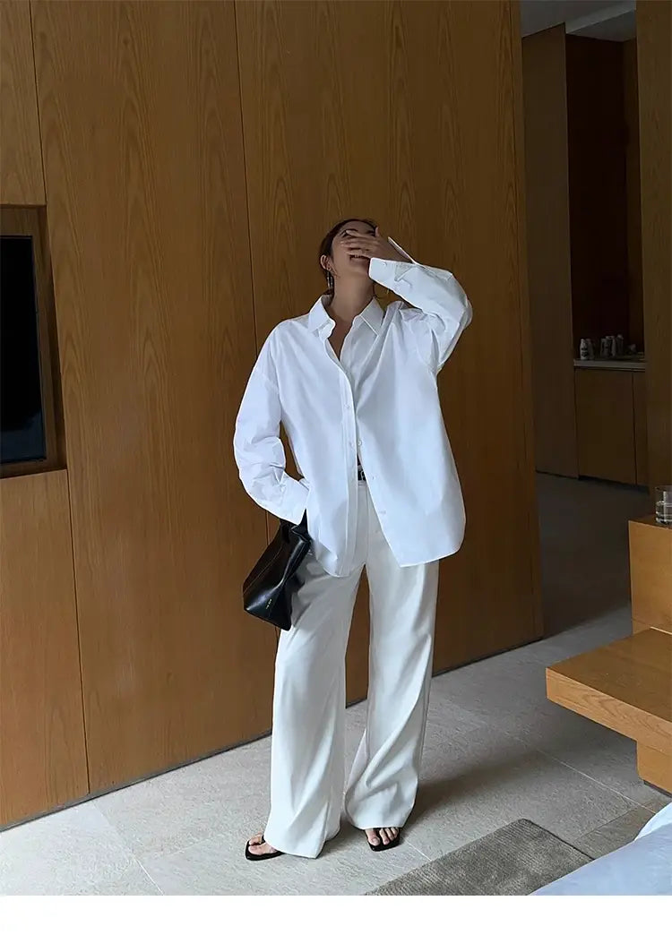 High-waisted Wide-leg Suit Pants Women’s