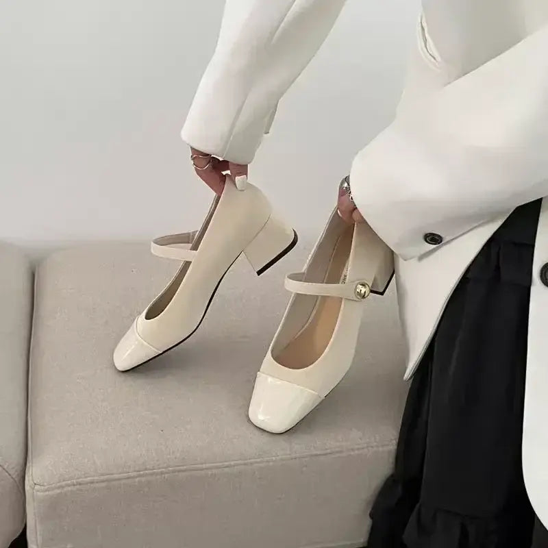 Square Toe High Heels Shoes