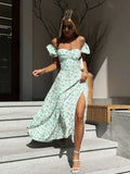 Off Shoulder Floral Dress Women's - Norellé