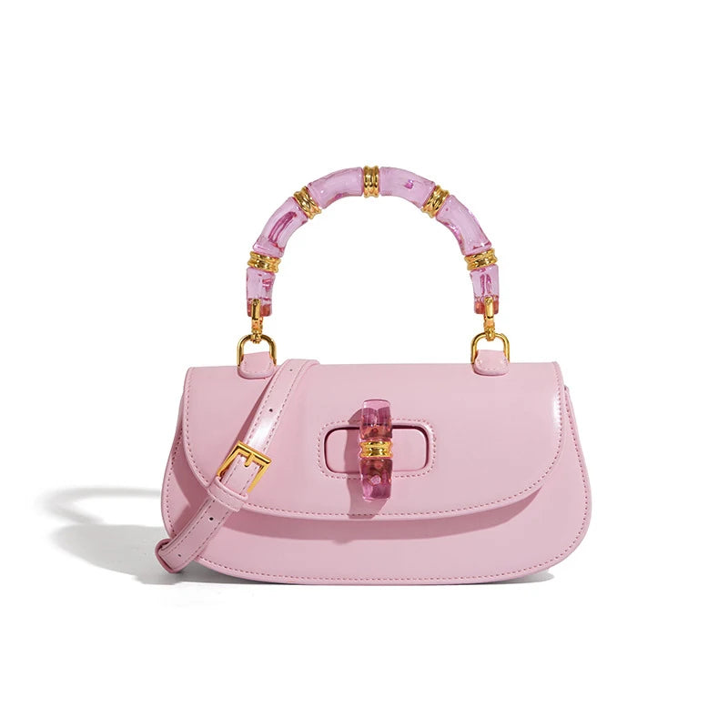 Women's Handbags Bamboo Handle High-grade Leather