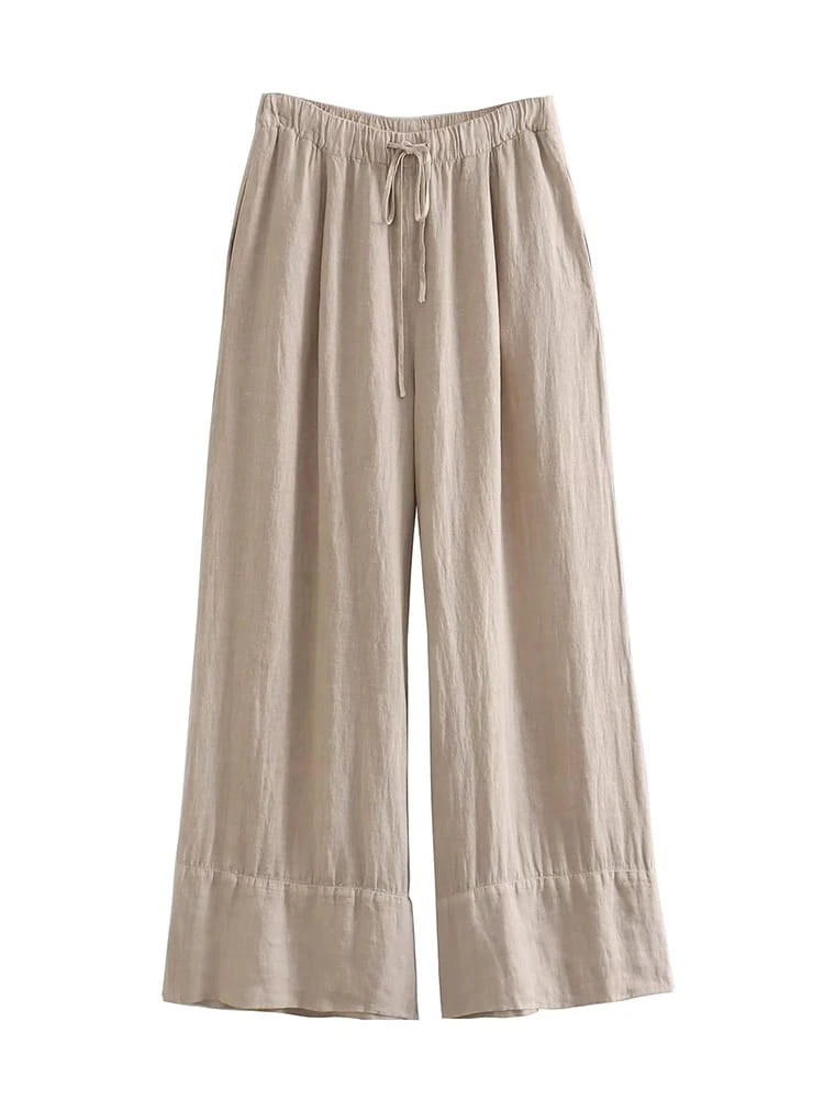 Women Linen Pants Set