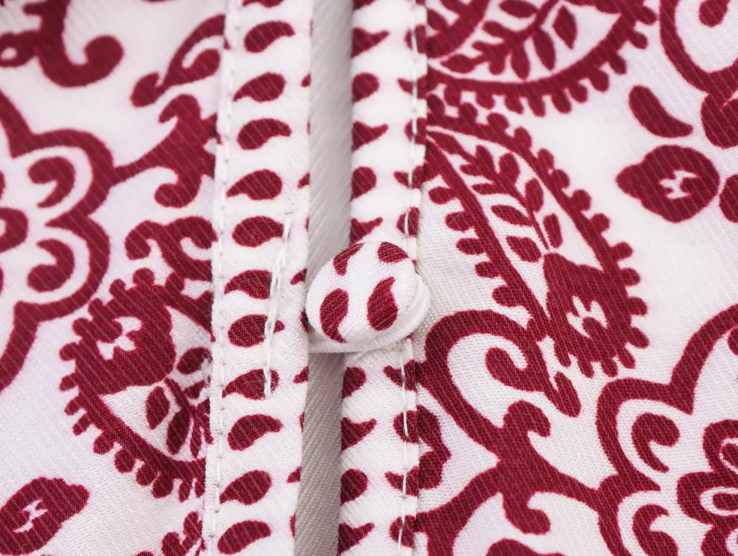 Women’s Printed Tassel Shirt Hollow Loose Stand-up Collar Lantern Sleeve Top