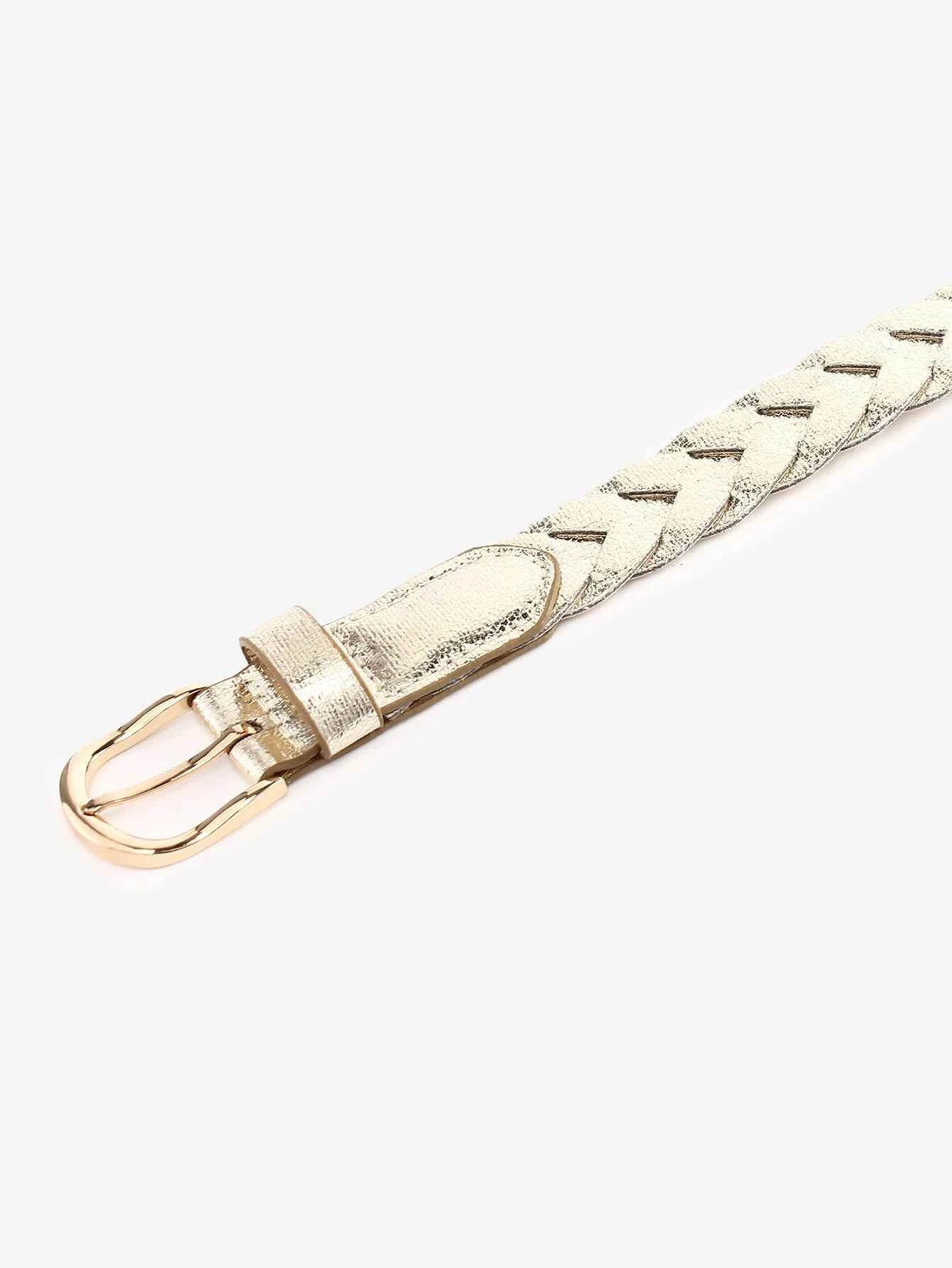 Women's Fashion Braided Leather Belt