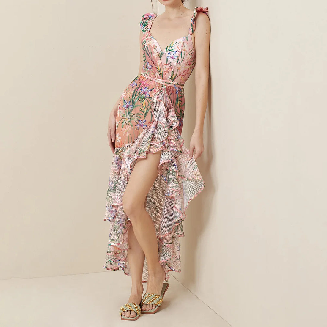 Women's V-Neck Floral Swimsuit - Norellé