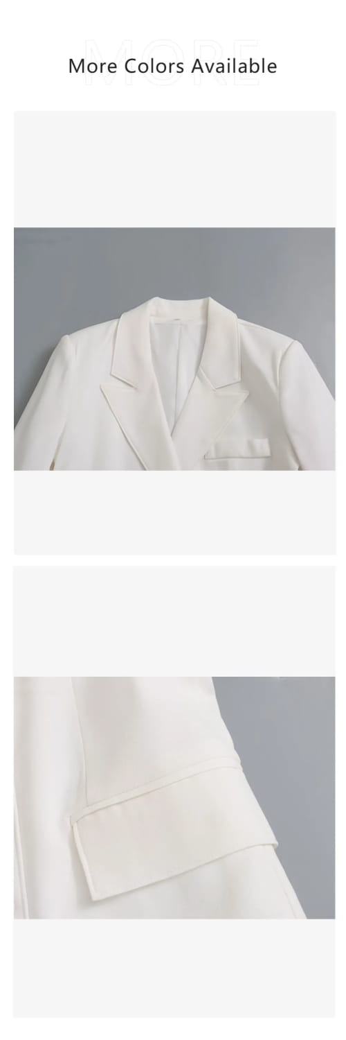 Women’s Casual Double breasted Slim Fit Suit Coat High Waist Mini Skirt