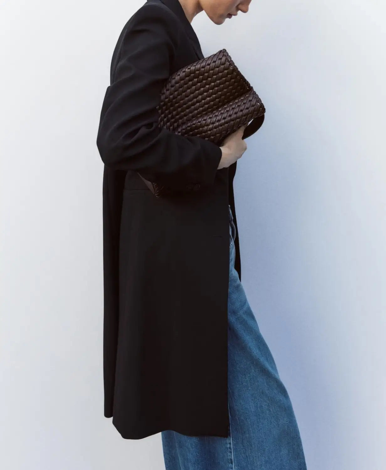 Woven Effect Bucket Bag