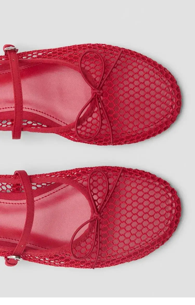 Women Buckle Strap Breathable Summer Flats Shoes