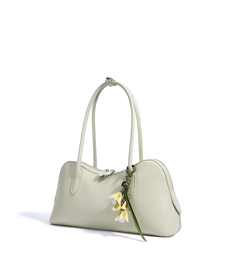 Cowhide Underarm Bag Genuine Leather