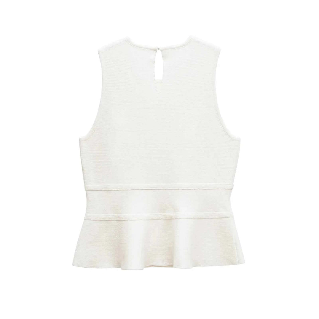 Women Bow Tie Knit Vest Slim Fit Round Neck Sleeveless Hidden Button Short Top