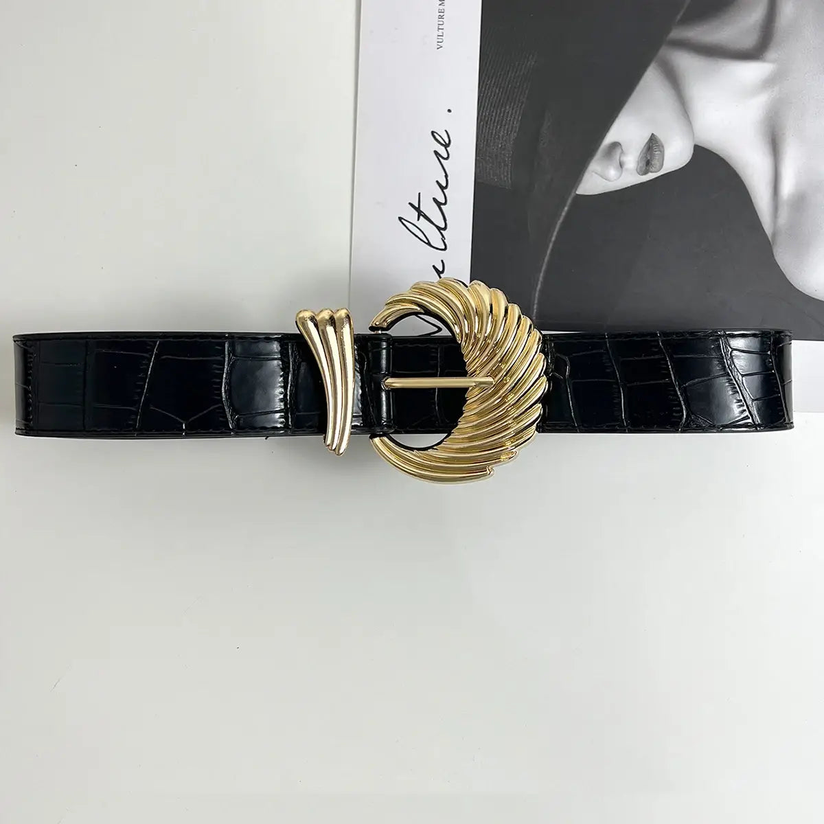 Black Velet Leather Belts For Women High Quality