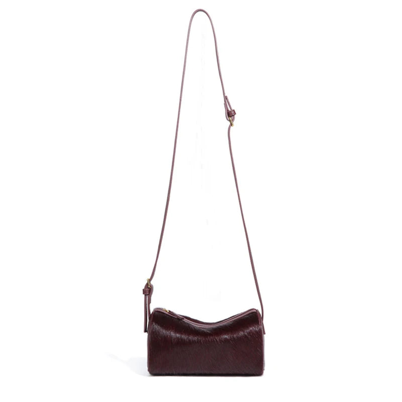 Genuine Leather Horsehair Underarm Bags For Women