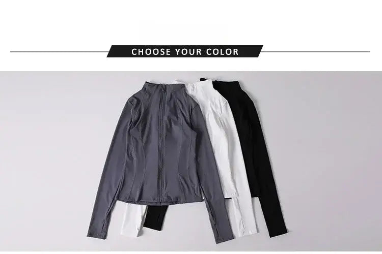 Full Zipper Windproof Winter Outdoor Gym Fitness Coat